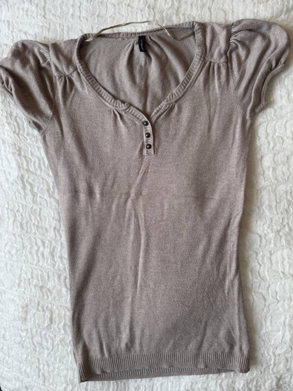 Naf Brown Short Sleeve Top